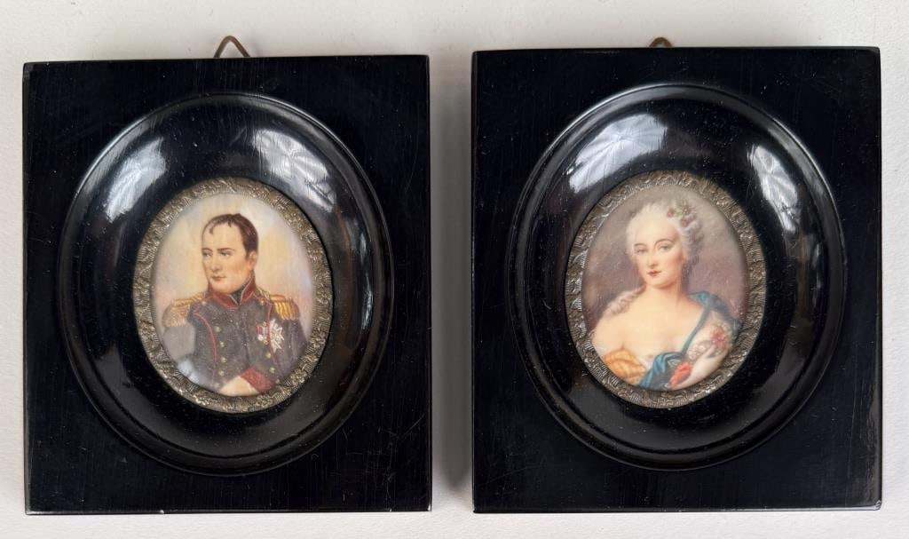 Two Portrait Miniatures, Napoleon & Josephine (1 of 5)