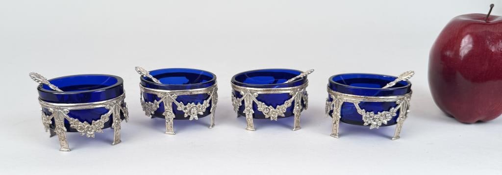Set Four Continental Silver Salts (1 of 8)