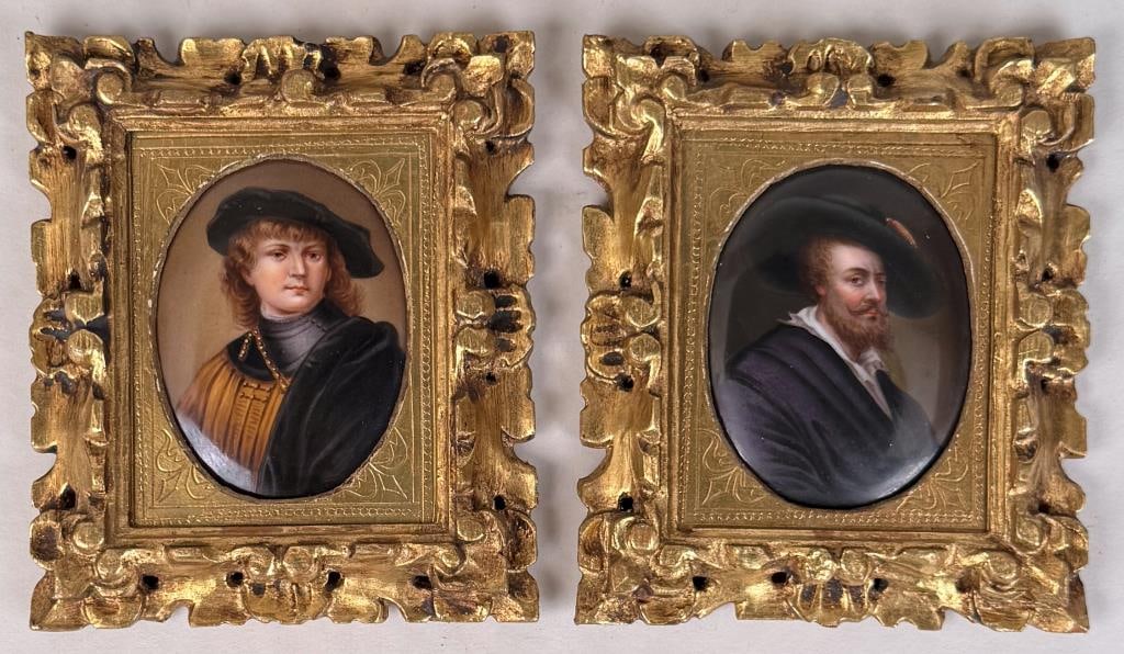 Two Portrait Miniatures on Porcelain (1 of 5)