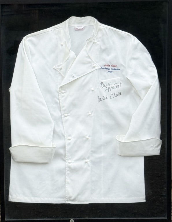 Framed Julia Child Autographed Chef's Jacket (1 of 5)