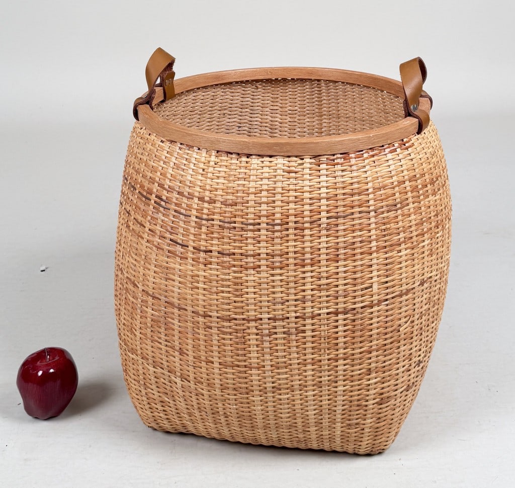 Large Leather Handled Fishing Basket (1 of 6)