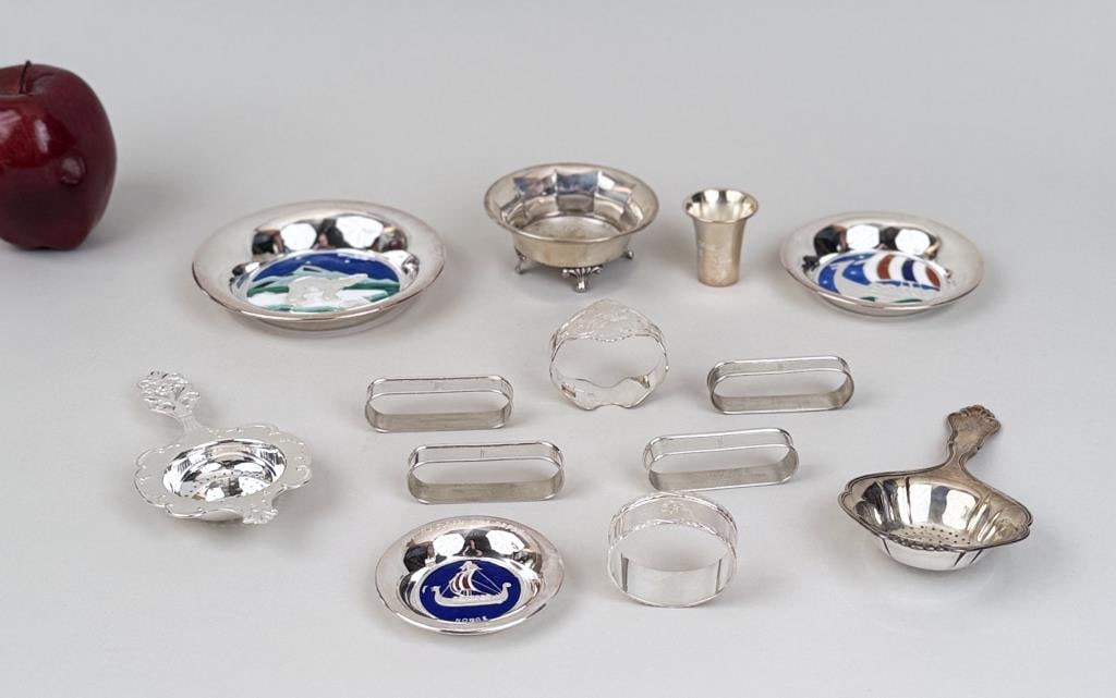 Group Thirteen Norwegian Silver Table Accessories (1 of 10)