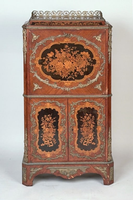Louis XVI Style Marquetry Ladies Writing Cabinet (1 of 20)