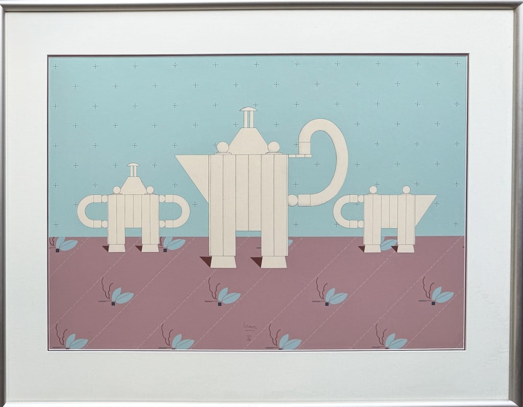 M. Graves, Signed Print, Teaset (1 of 5)