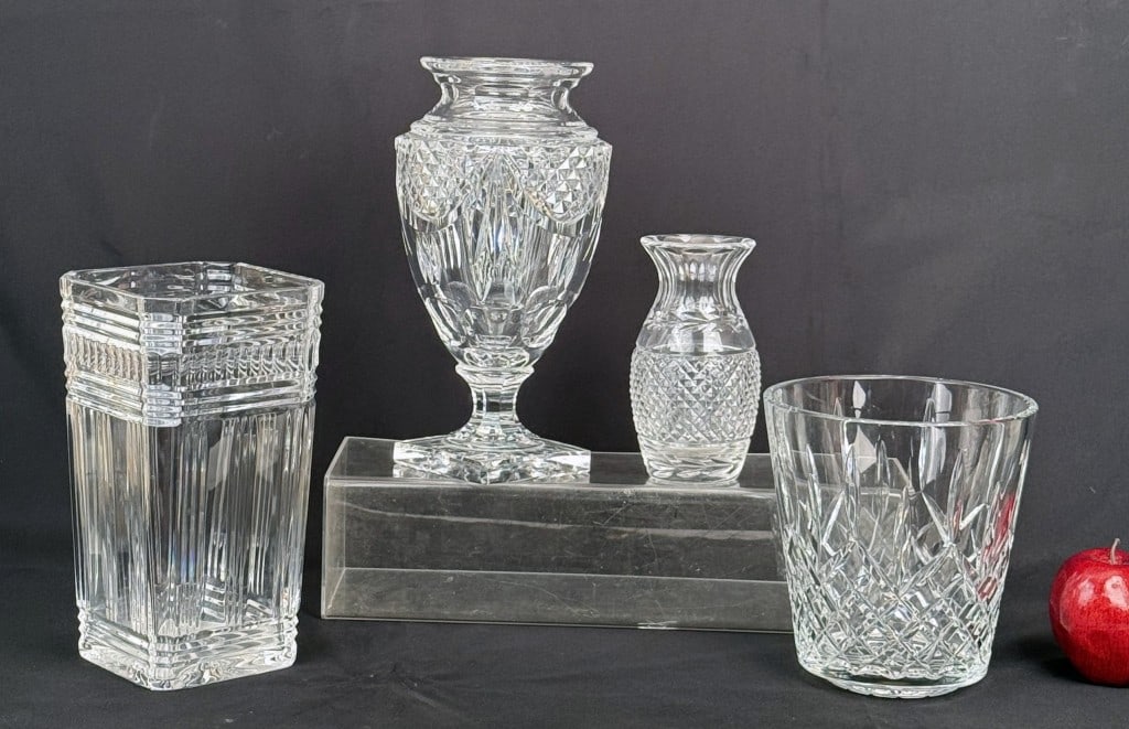Four Crystal Vases, Waterford, Val St. Lambert (1 of 5)