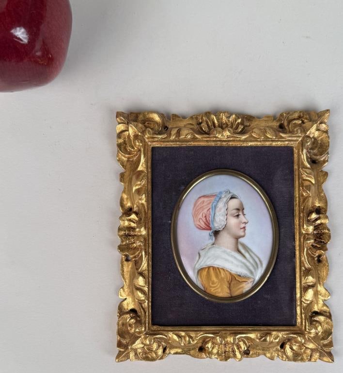 Continental Portrait Miniature on Porcelain (1 of 4)