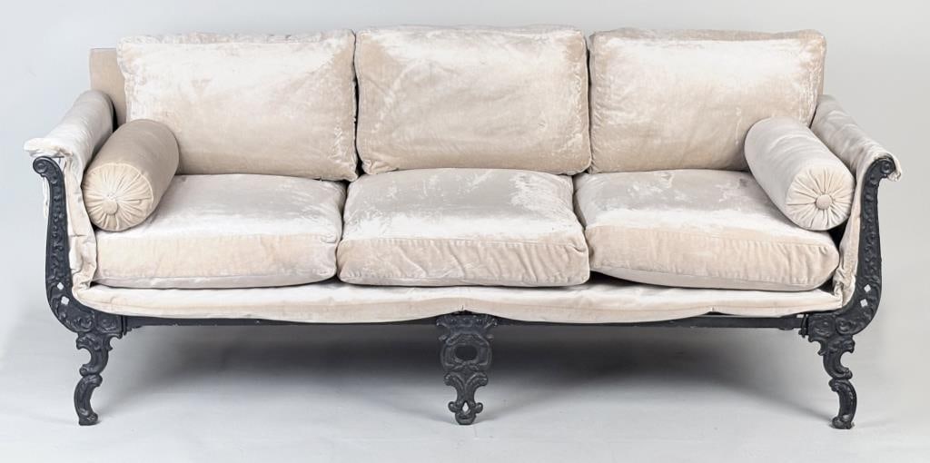 Cast Iron Campaign Daybed, Dated 1877 (1 of 10)