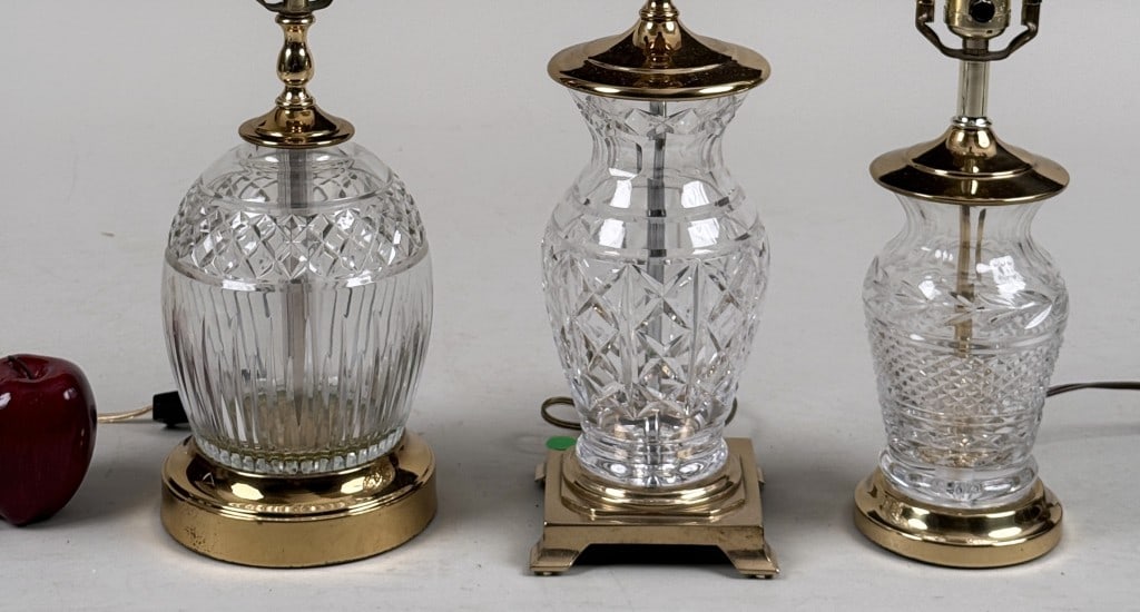 Three Waterford Crystal Table Lamps (1 of 4)