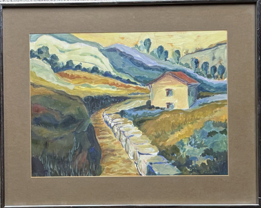 Wilhelm, Signed W/C Landscape Scene: watercolor on paper, signed "Wilhelm", lower right. Frame size: 16 1/4" high, 20 1/4" wide. Not examined out of frame.