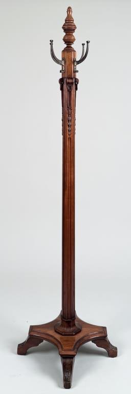 Carved Mahogany Arts & Crafts Coat Rack (1 of 5)