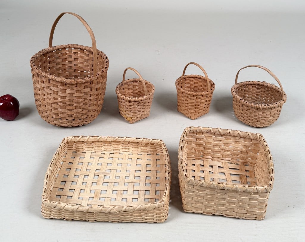 Group Six Split Wood Baskets (1 of 5)