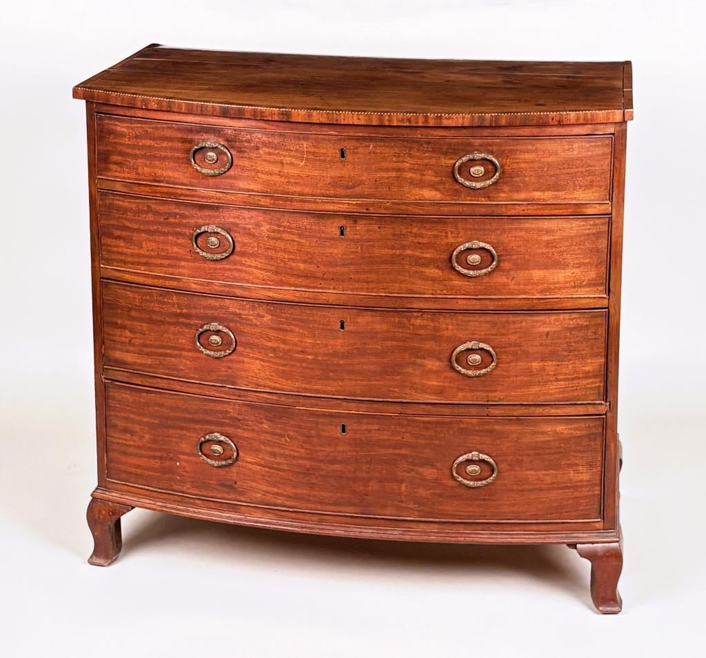 George III Inlaid Mahogany Swell Front Chest (1 of 16)