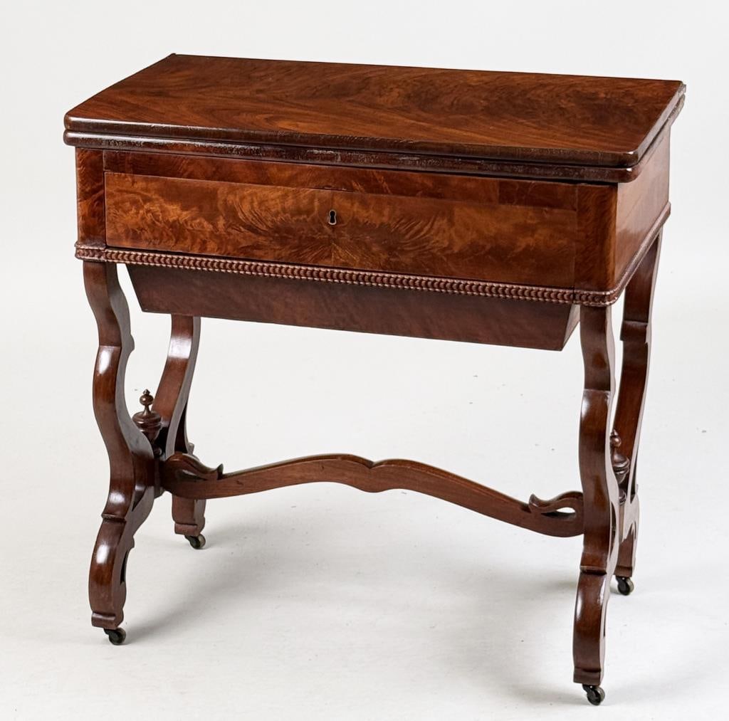 Later Classical Figured Mahogany Game Table (1 of 14)
