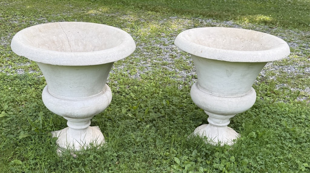 Pair Concrete Campania Garden Urns (1 of 7)