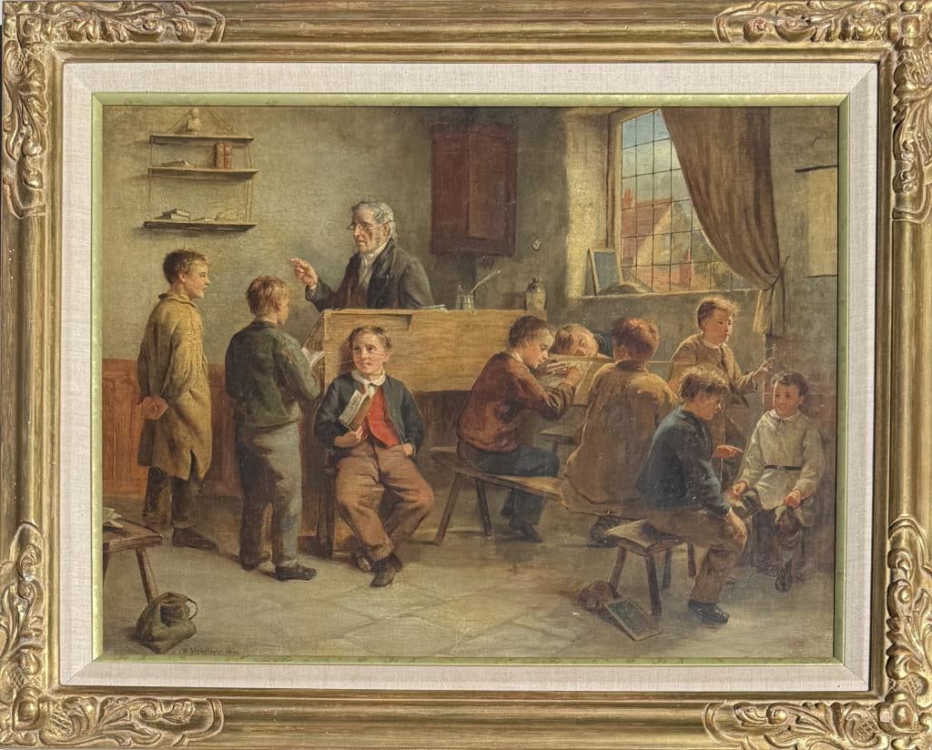 W. Helmsley, 19th C. Schoolroom Scene (1 of 7)