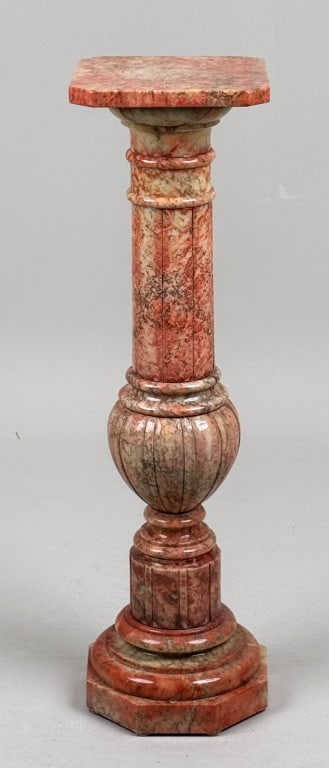 Antique Orange Marble Pedestal (1 of 7)