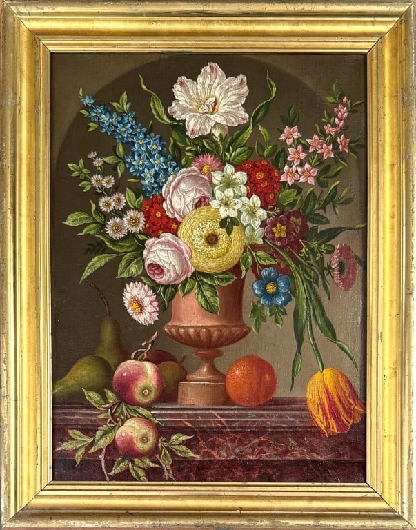 Early Signed Still Life of Flowers (1 of 4)