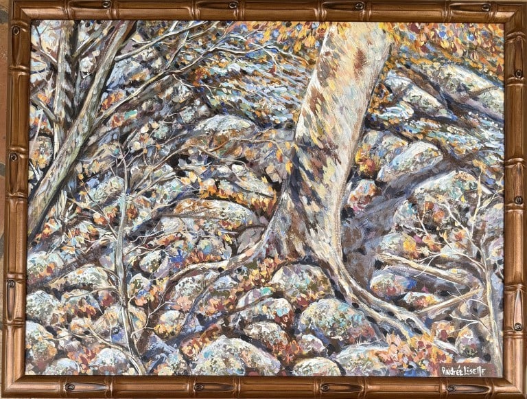 Herz, Abstract Painting Forest Scene (1 of 3)