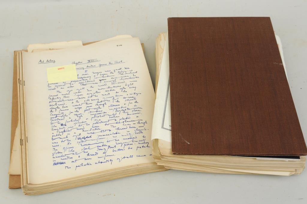 John Hyde Preston, "A Gentleman Rebel,....": John Hyde Preston, "A Gentleman Rebel, the Exploits of Anthony Wayne", original handwritten manuscript dated 1928, with accompanying documentation and original bill of sale (2001).