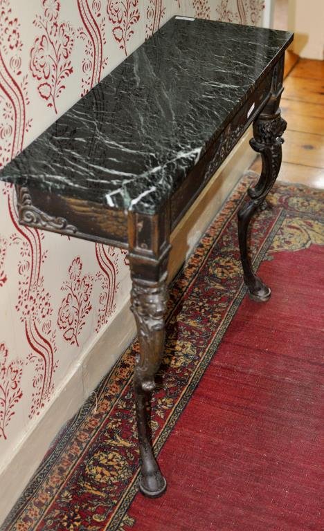 Neoclassical Iron/Marble Console Table (1 of 2)