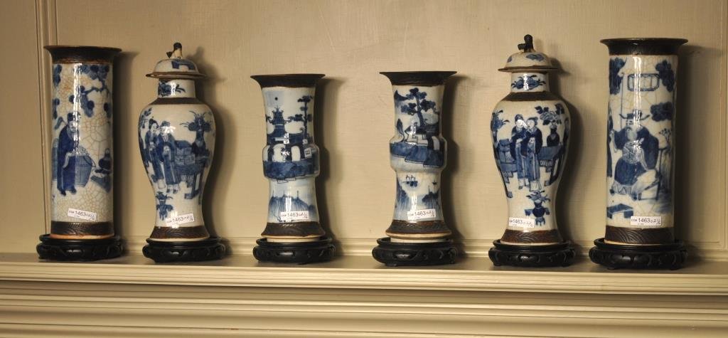 Assembled Chinese Six Piece Porcelain Garniture (1 of 3)