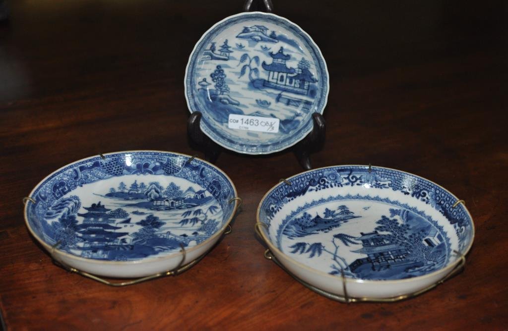 Group Three Chinese B/W Porcelain Dishes (1 of 1)