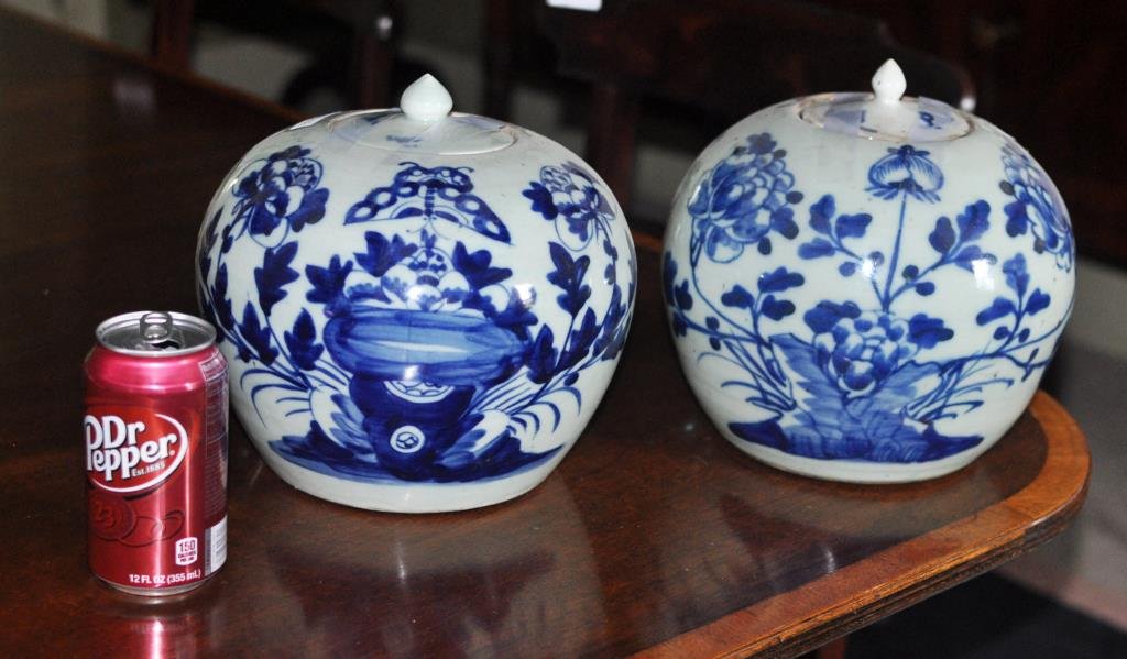 Two Chinese Canton Lidded Ginger Jars (1 of 1)