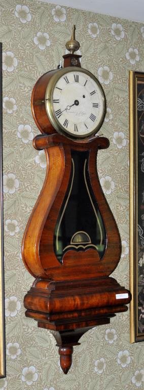 American Classical Lyre Form Banjo Clock, J. Dwyer(?) (1 of 5)
