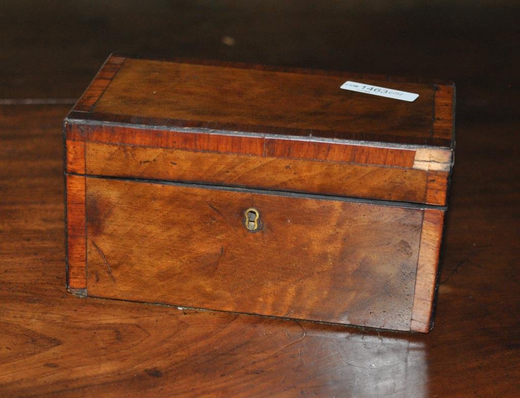Regency Mahogany Tea Caddy (1 of 3)