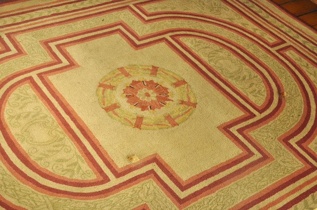 Aubusson Style Neoclassical Style Hooked Rug (1 of 1)
