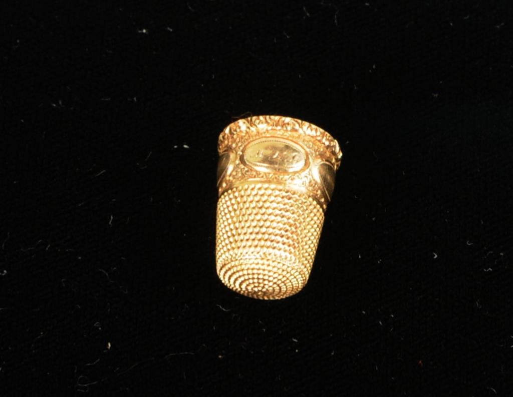 Victorian Gold Thimble, Monogrammed (1 of 2)