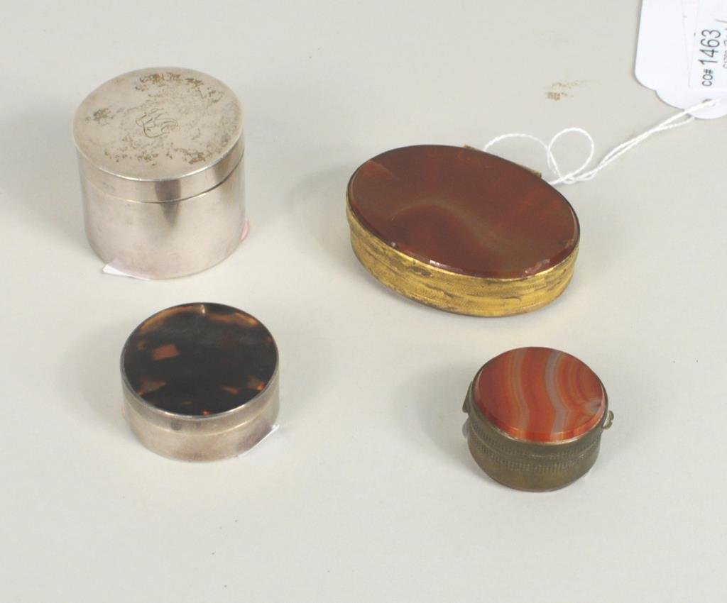 Group Four Small Boxes, Sterling/Brass (1 of 4)