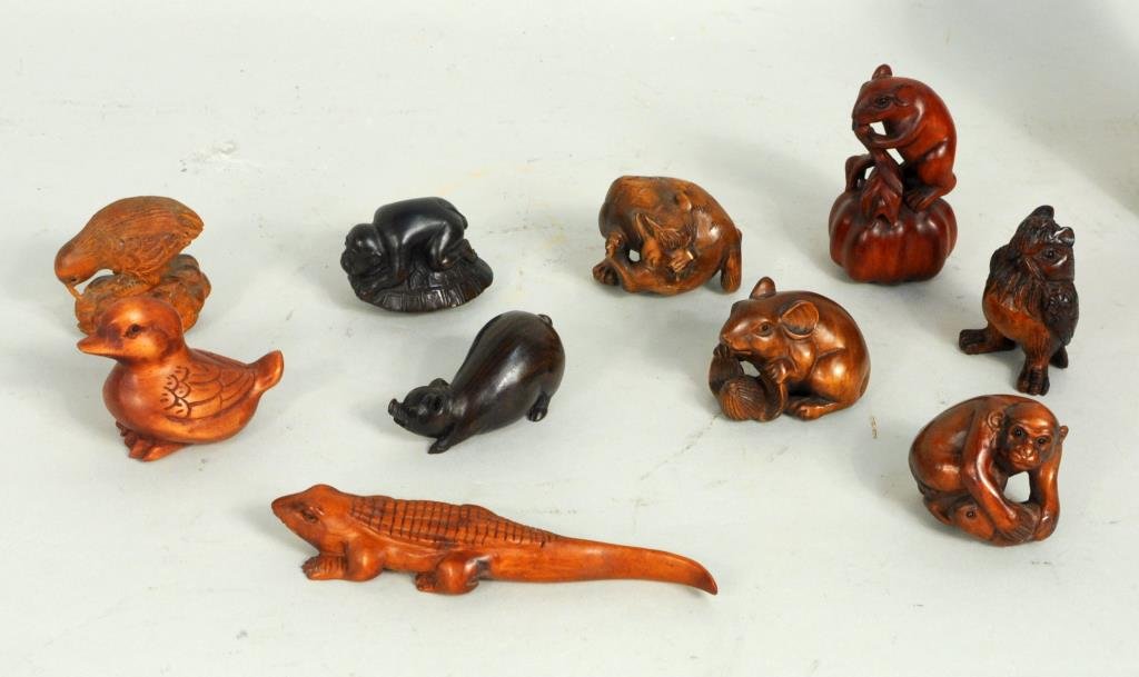 Group Ten Japanese Netsukes (1 of 2)