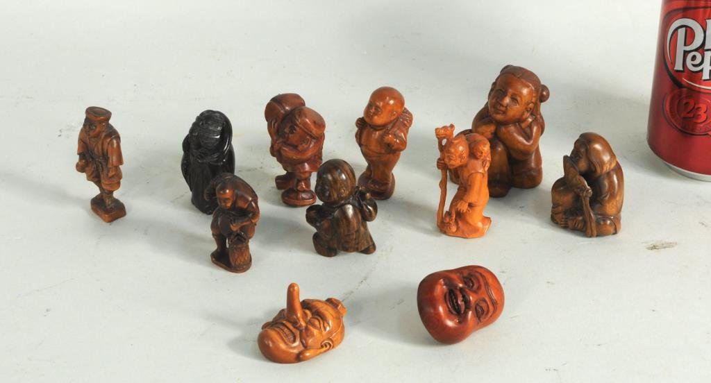 Group Eleven Japanese Netsukes (1 of 2)