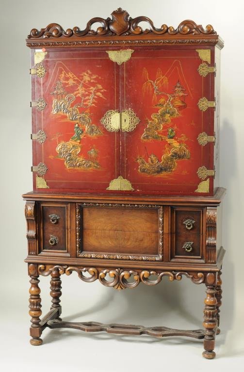 Baroque Chinoiserie Cabinet on Stand (1 of 4)