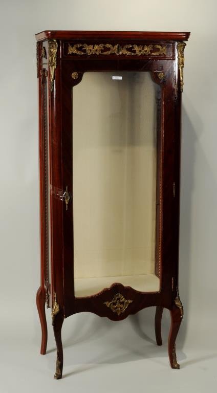 Louis XV/XVI Mahogany and Ormolu Vitrine Cabinet (1 of 2)
