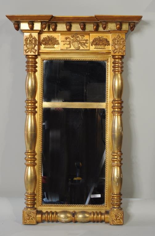 American Classical Gilded Architectural Mirror (1 of 2)