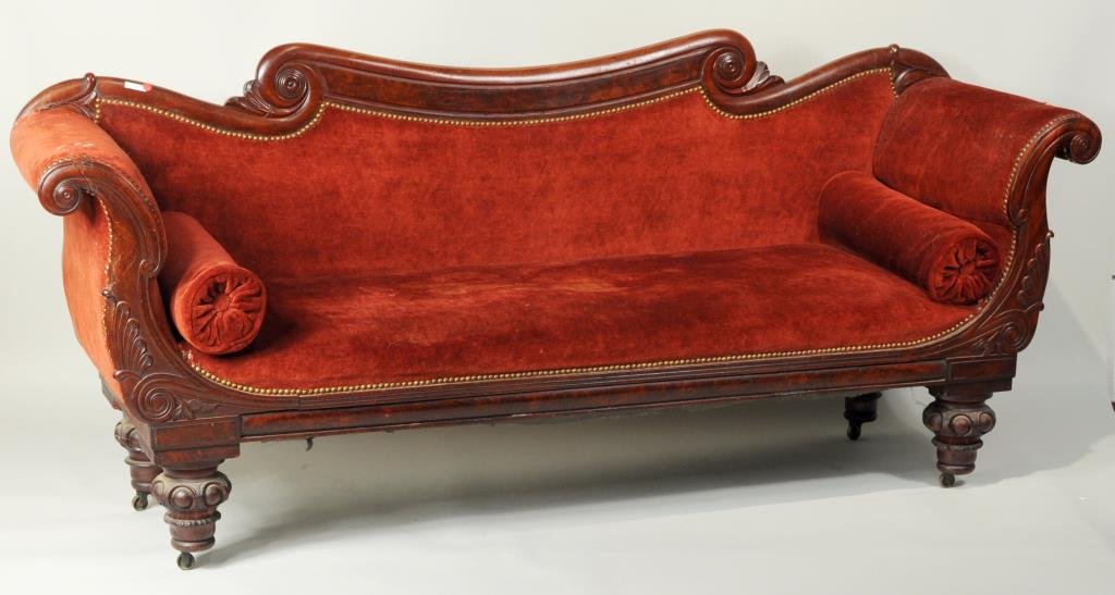 Boston Classical Carved Mahogany Sofa (1 of 3)