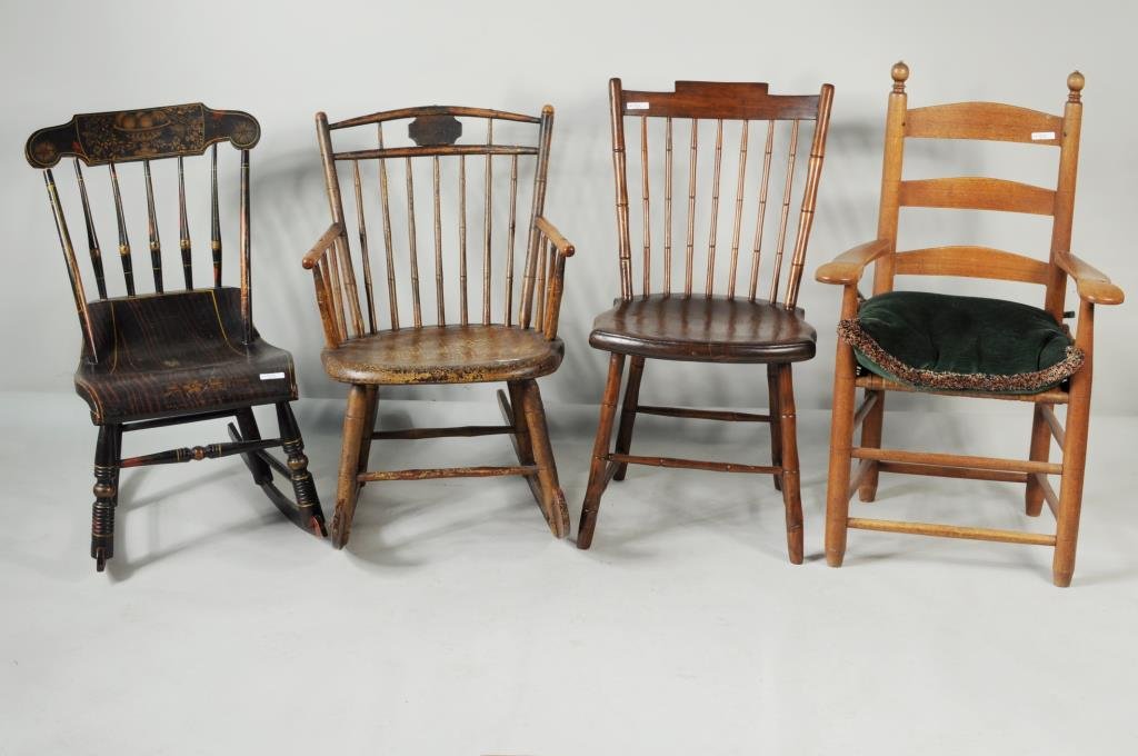 Group Four Antique American Chairs (1 of 5)
