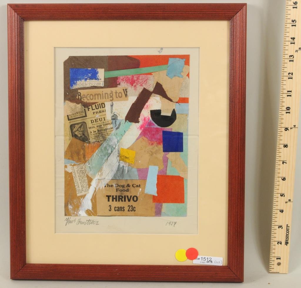 Manner Of Kurt Schwitters, "Thrivo" Collage (1 of 2)