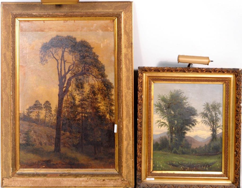 Two American Primitive Landscape Paintings (1 of 4)