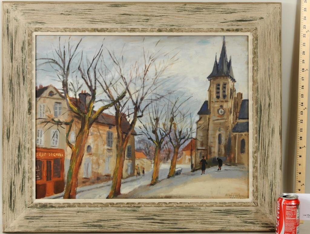 Abraham Weinbaum "Exterior Village Scene, France" (1 of 2)