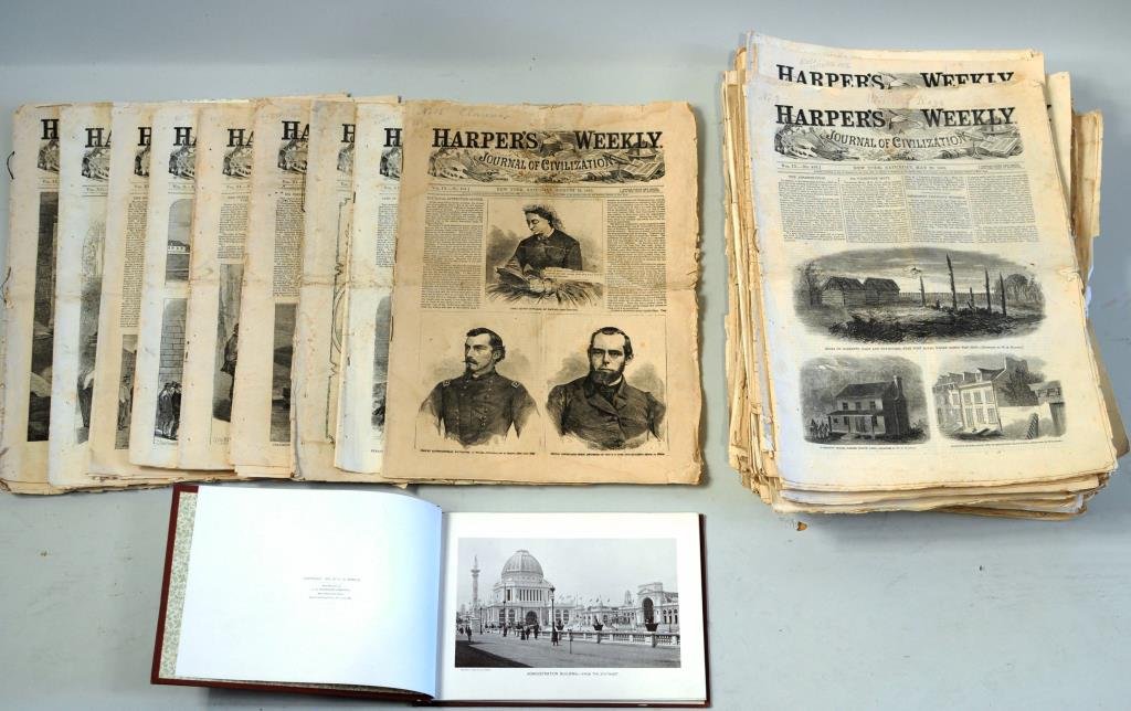 Ephemera Lot Harper's Weekly 70 Plus Volumes (1 of 3)