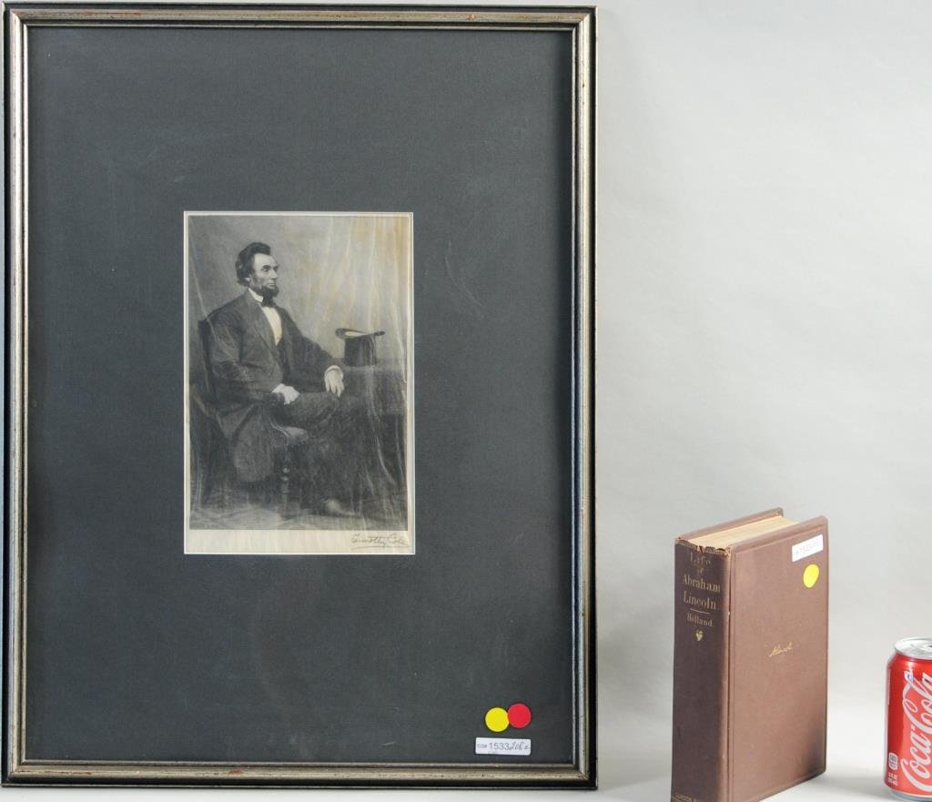 Abraham Lincoln Engraving & 1866 Biography (1 of 3)