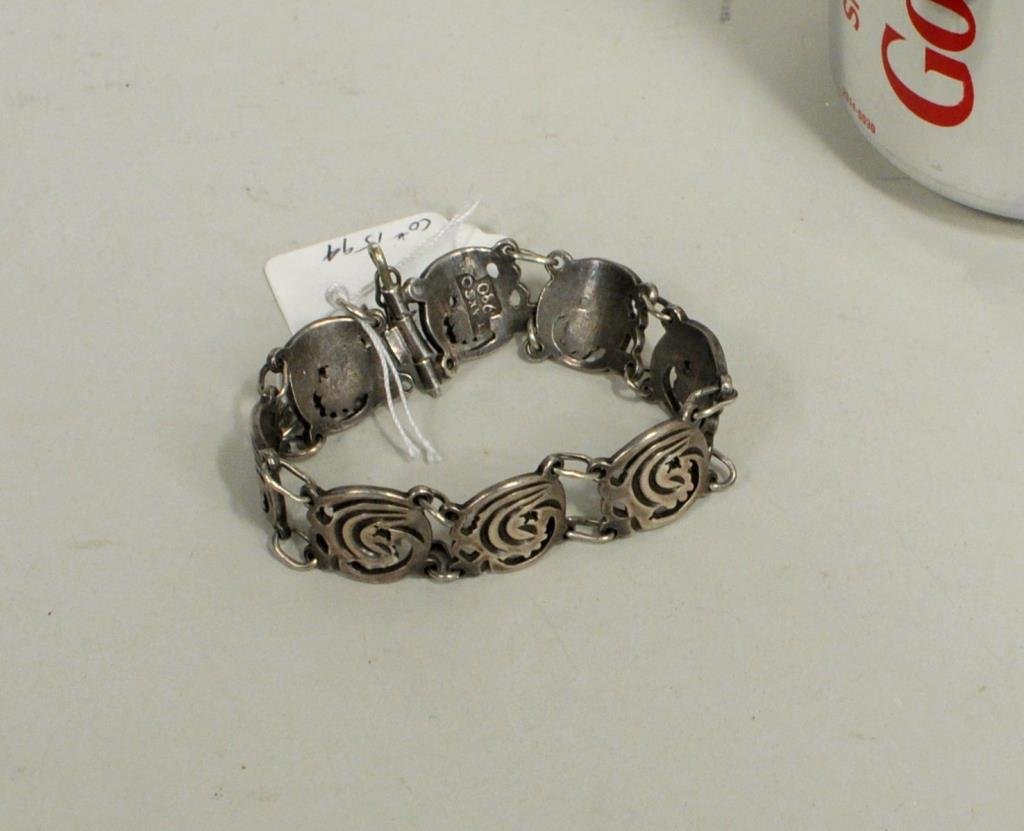 Mexican Taxco .980 Silver Bracelet (1 of 2)