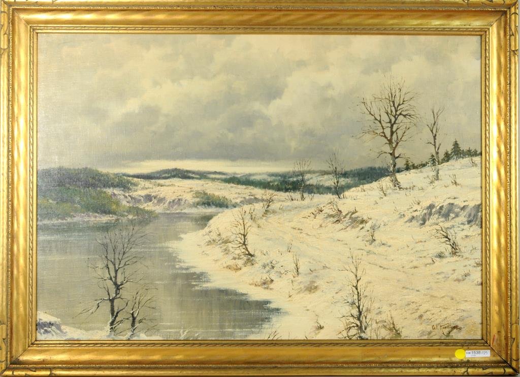Walter Koeniger "Winter Landscape" O/C (1 of 3)