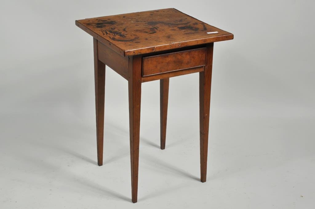 Hepplewhite Cherry Tray Top One Drawer Stand (1 of 4)