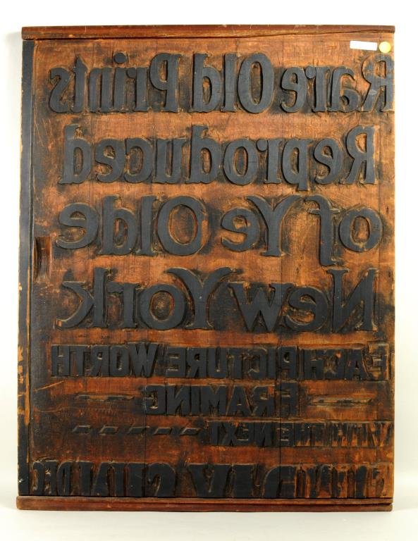 Antique Large New York Printing Block (1 of 2)