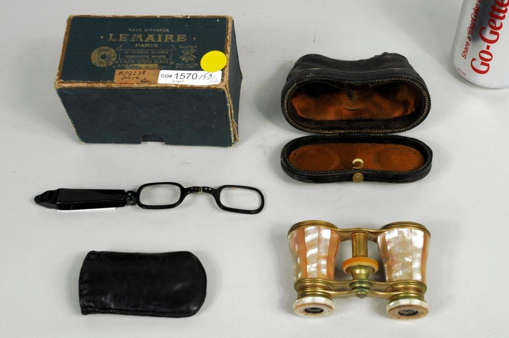 Pair French Lemaire Opera Glasses & Lorgnette (1 of 5)