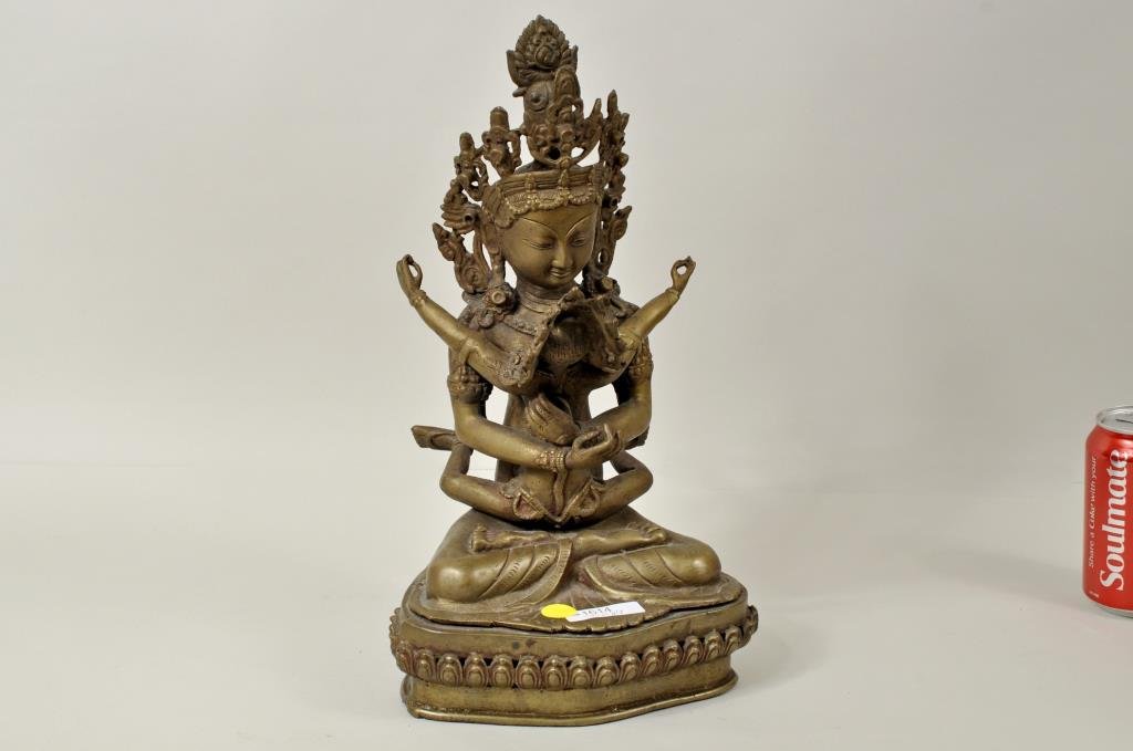 Large Tibetan Copper/Bronze Figural Group (1 of 4)